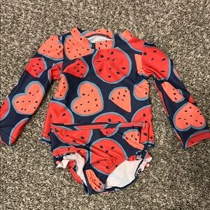 Kids Swim Set with Watermelon Print